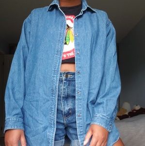 Jean button up shirt